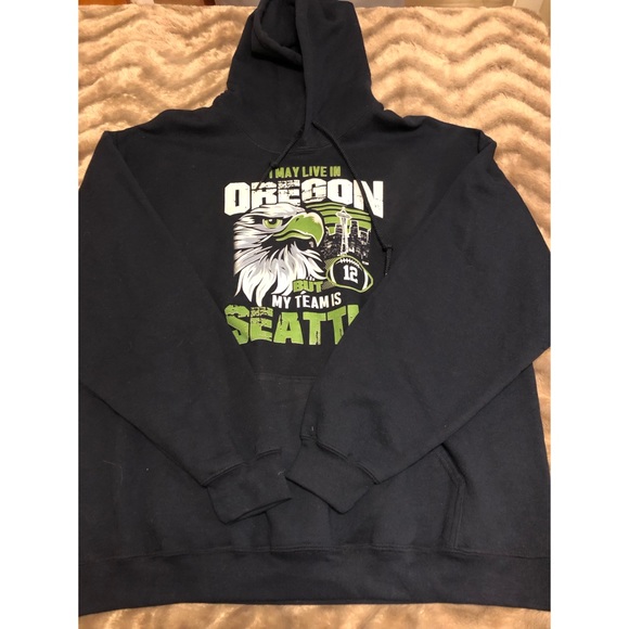 NWOT Unisex Seattle Seahawks Oregon Hoodie 2XL - Picture 1 of 3